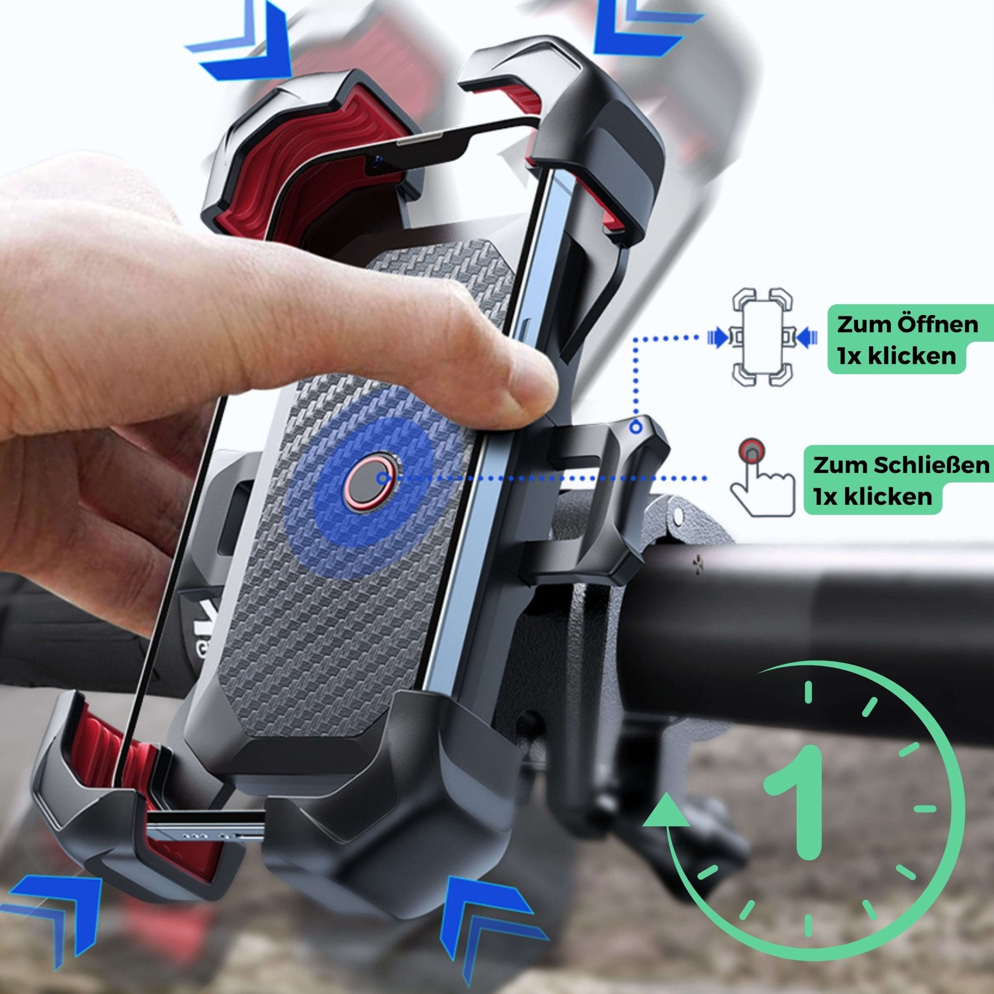 360° dreibar smartbike telefonholder – universell for alle smarttelefoner - Ektevare
