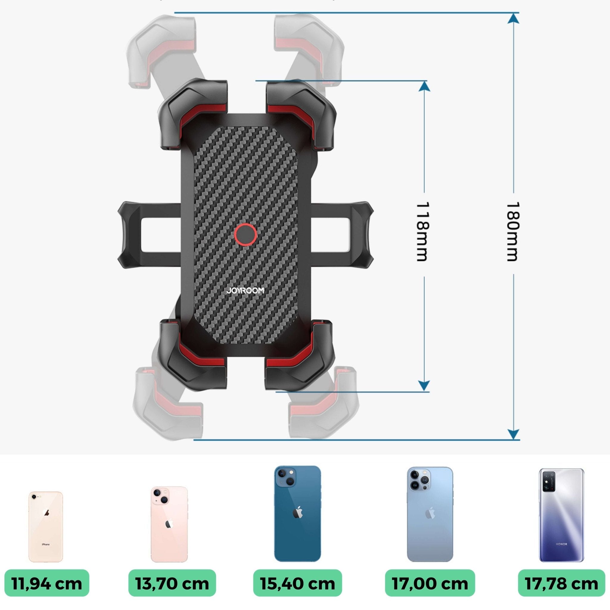 360° dreibar smartbike telefonholder – universell for alle smarttelefoner - Ektevare